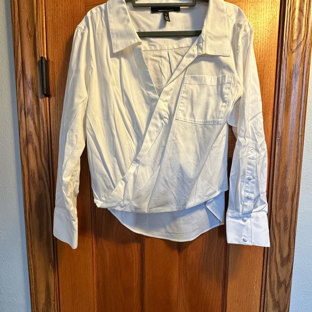 White House Black Market White Blouse